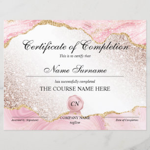 Lámina Finalización del curso de entrega de certificados 