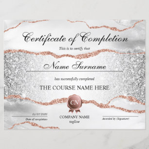 Lámina Finalización del curso de entrega de certificados