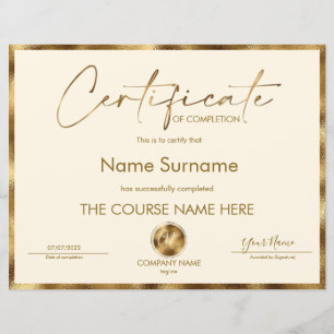 Lámina Finalización del curso de entrega de certificados 