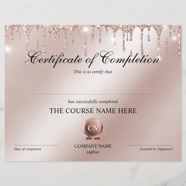 Lámina Finalización del curso de entrega de certificados  (Anverso)