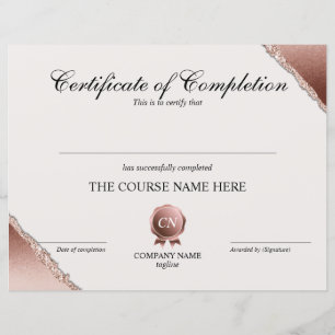 Lámina Finalización del curso de entrega de certificados 