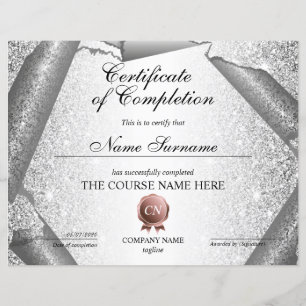 Lámina Finalización del curso de entrega de certificados