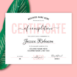 Lámina Finalización del curso de otorgamiento de certific