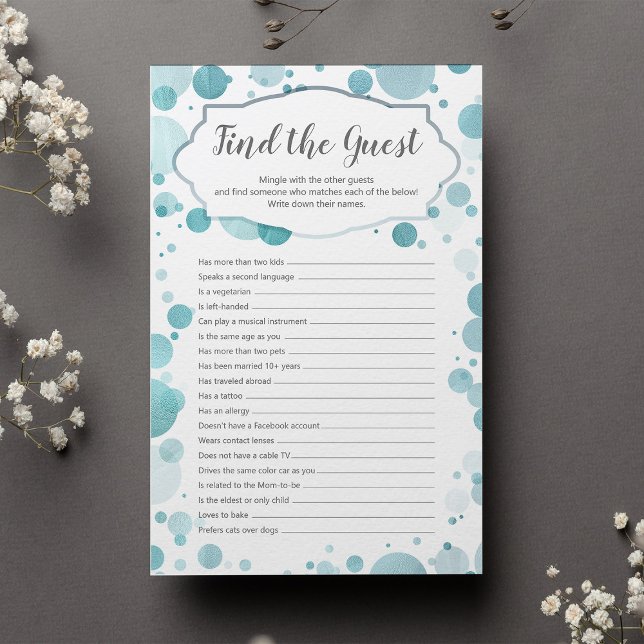 Lámina "Find the guest" Nuevo juego de Baby Shower de mod (Subido por el creador)