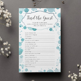 Lámina "Find the guest" Nuevo juego de Baby Shower de mod
