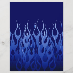 Lámina Flames de Carreras de automóviles azules de Guay