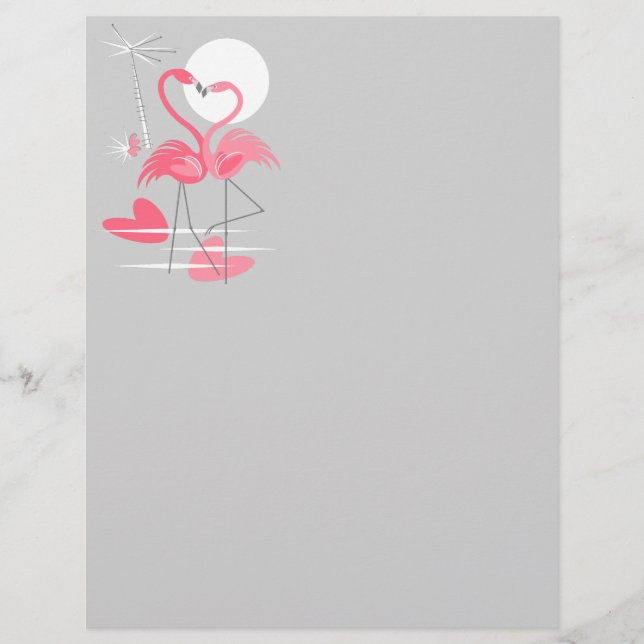 Lámina Flamingo Love membterhead (Anverso)
