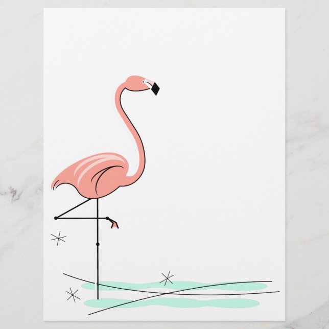 Lámina Flamingo Ocean Letterhead (Anverso)