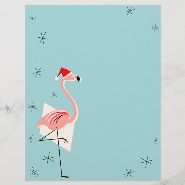Lámina Flamingo Santa Blue (Anverso)