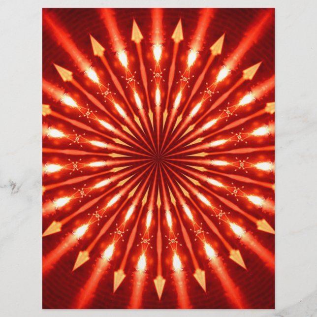 Lámina flechas en llamas kaleidoscopio (Anverso)