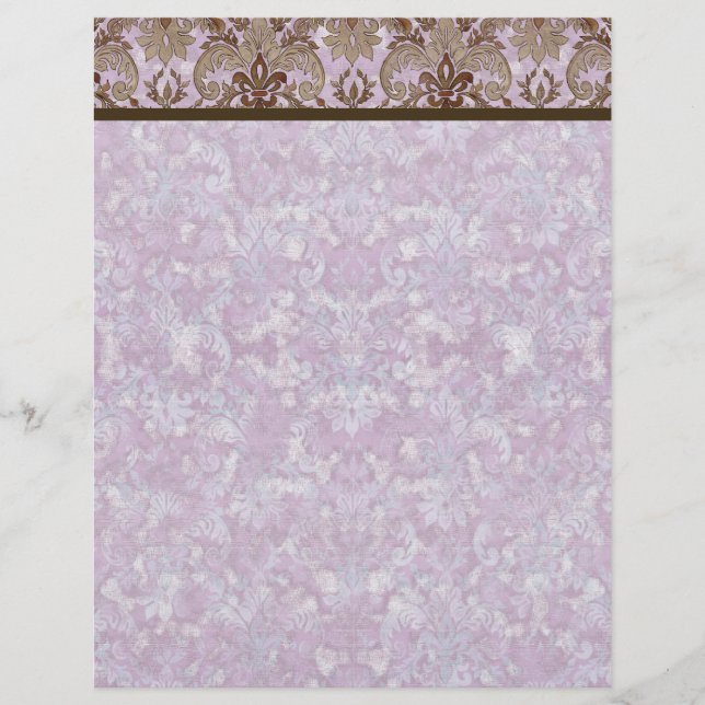 Lámina Fleur de Lis Damask - Estacionamiento en blanco (Anverso)