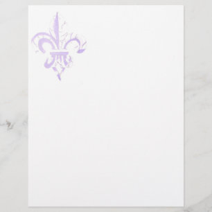 Lámina Fleur De Lis Letterhead
