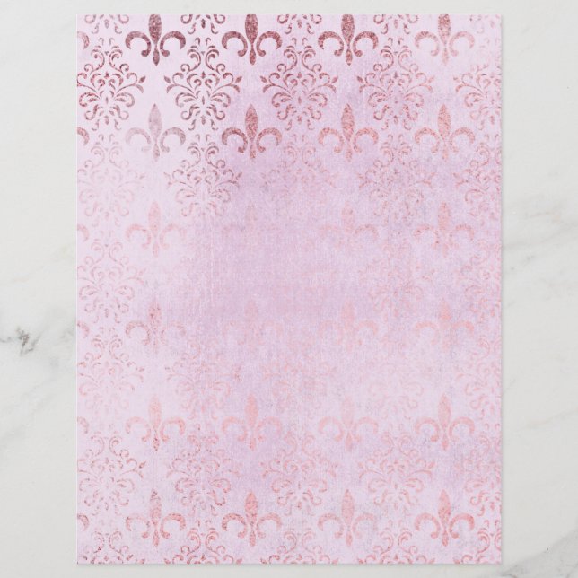 Lámina Fleur de Lis Rosa Libro de oro (Anverso)