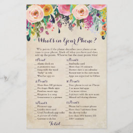 Lámina Flor colorida Lo que hay en tu juego de teléfono, 