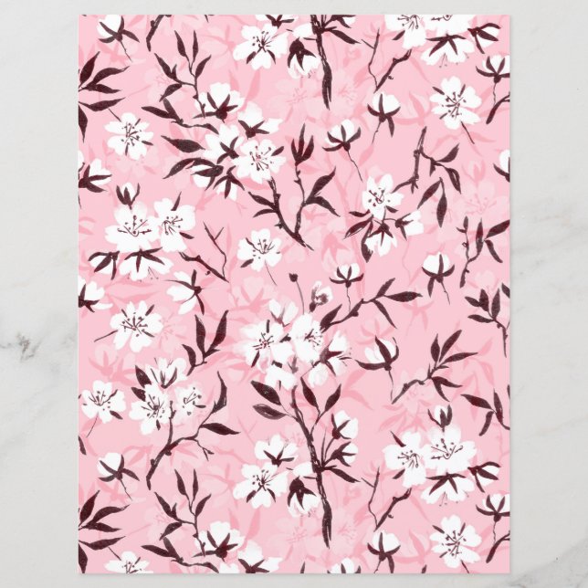 Lámina Flor de cerezo blanco (Anverso)
