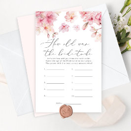 Lámina Flor de cerezo ¿Qué edad tenía la novia para jugar