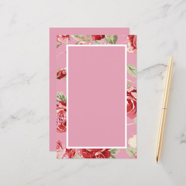 Lámina Flor de cerezo rosa rojo (Anverso/Reverso In Situ)