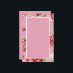 Lámina Flor de cerezo rosa rojo<br><div class="desc">Papel estacionario con patrón rosa rojo de flor de cerezo.</div>