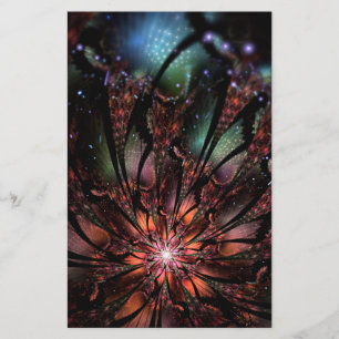 Lámina Flor de fantasía fractal suave y delicada