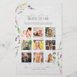 Lámina Flor de flores silvestres acuarela Floral Bridal S