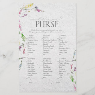 Lámina Flor de flores silvestres acuarela Foral Bridal Sh