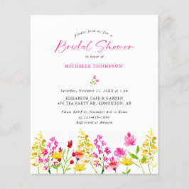 Lámina Flor de flores silvestres de presupuesto ducha de 