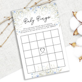 Lámina Flor de maíz azul Flor silvestre Baby Shower Bingo