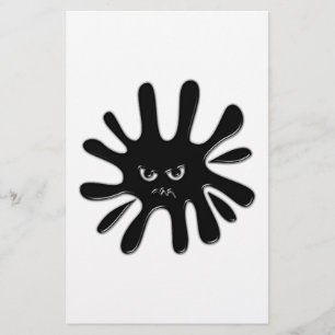 Lámina Flor de pintura negra furiosa