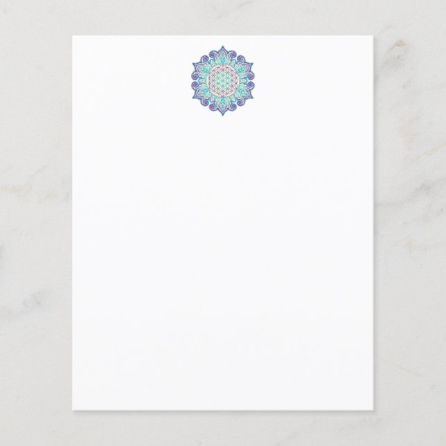 Lámina Flor de vida - Mandala india 2 (Anverso)