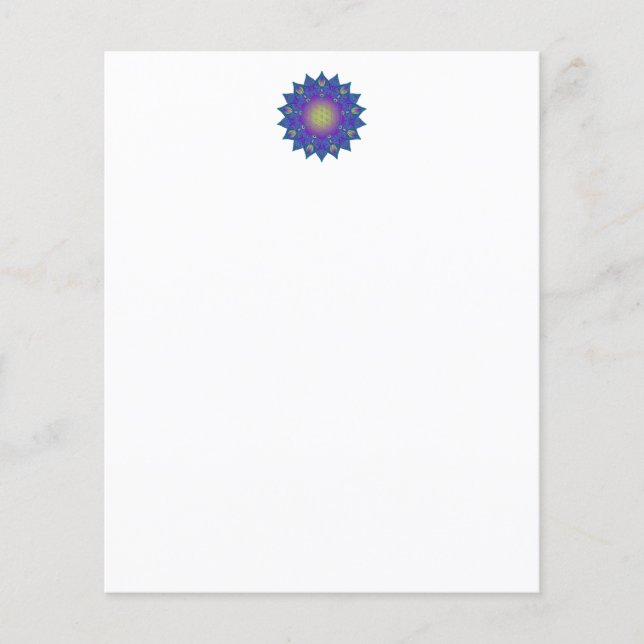 Lámina Flor de vida - Mandala india 3 (Anverso)