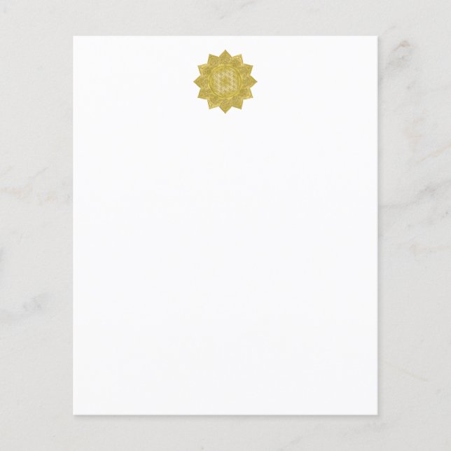 Lámina Flor de vida - Mandala india 4 (Anverso)