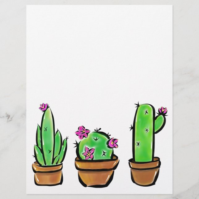 Lámina Flor rosa Cactus cactus succulent (Anverso)