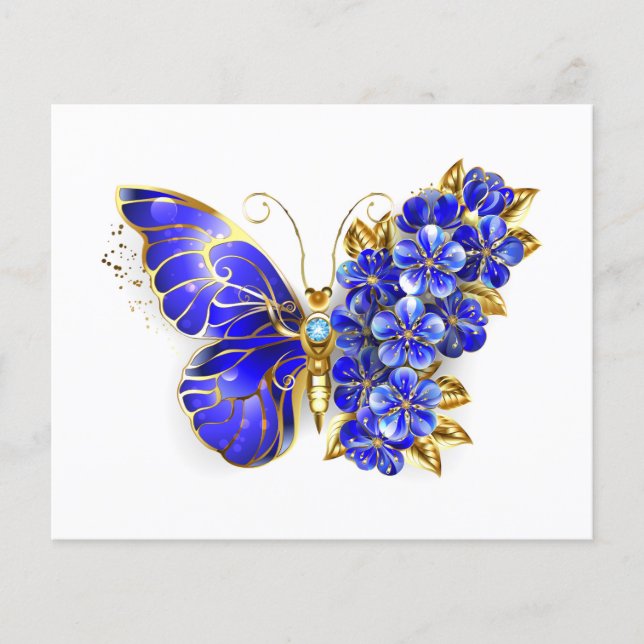 Lámina Flor Sapphire Mariposa (Anverso)
