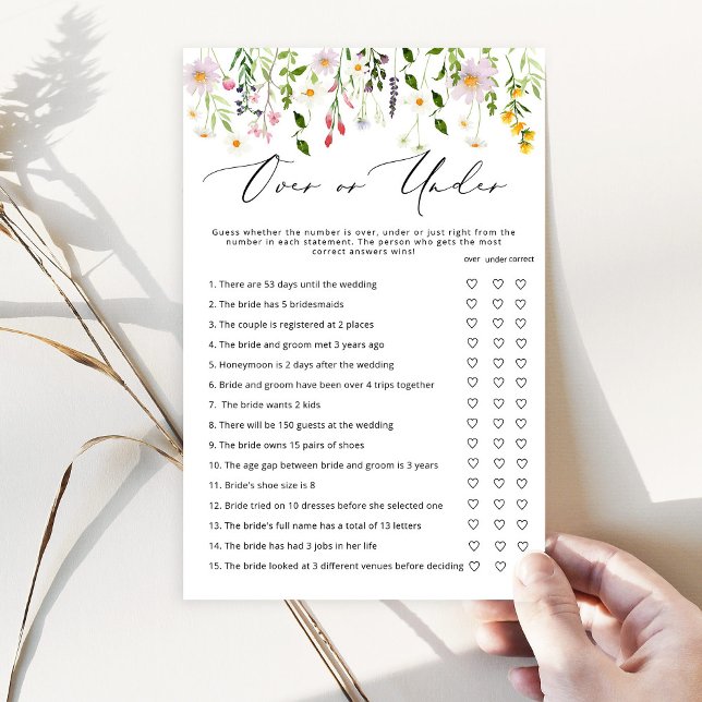 Lámina Flor silvestre con o bajo juego de ducha de novia (Subido por el creador)