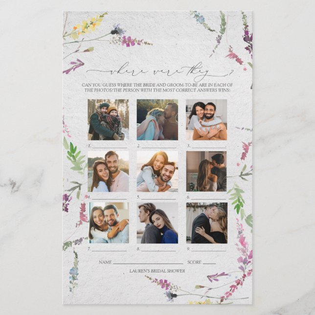 Lámina Flor silvestre donde estaban los juegos de ducha d (Anverso)