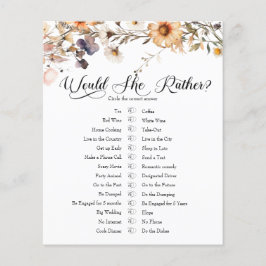 Lámina Flor silvestre elegante | ¿Prefiere Jugar?