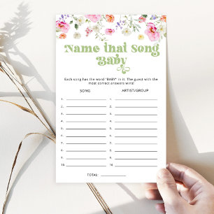 Lámina Flor silvestre Nombre esa canción juego de ducha d