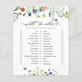 Lámina Flor silvestre preferiría | Juego de ducha de novi