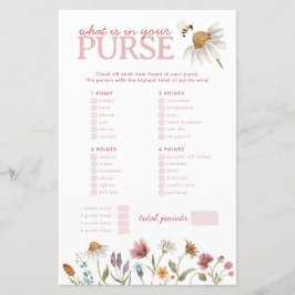 Lámina Flor silvestre: ¿Qué hay en el juego de Baby Showe