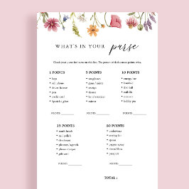 Lámina Flor silvestre: ¿Qué hay en tu bolso?