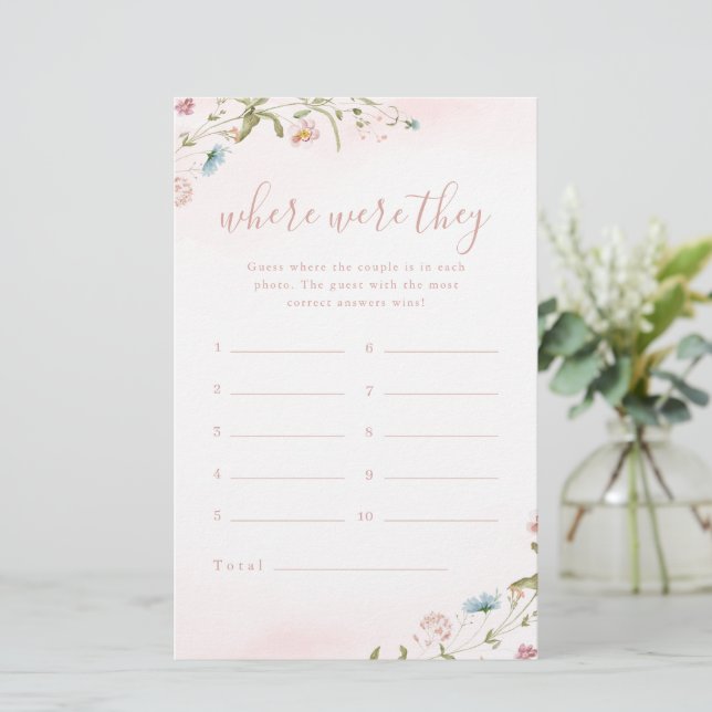 Lámina Flor silvestre rosa donde estaban el juego de la d (Anverso de pie)