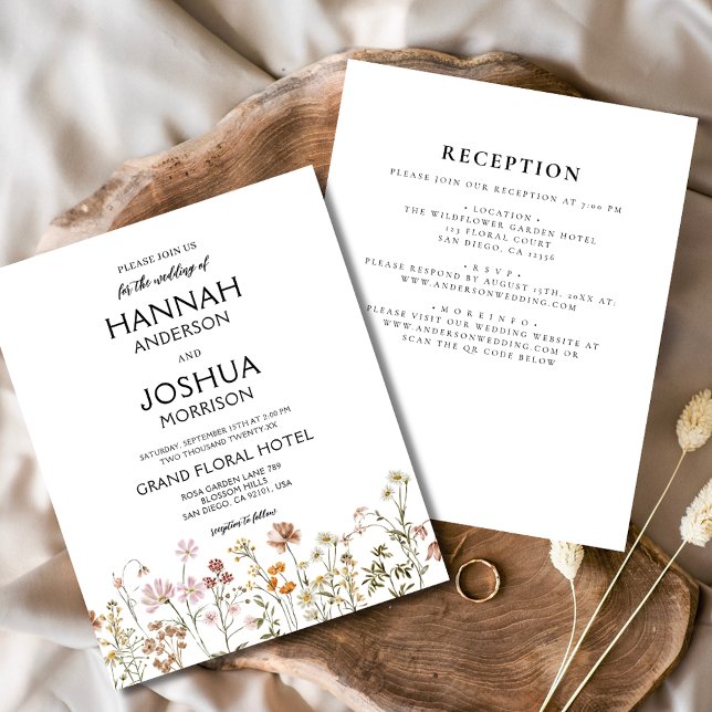 Lámina Flor silvestre todo en una invitación a la boda de (Subido por el creador)