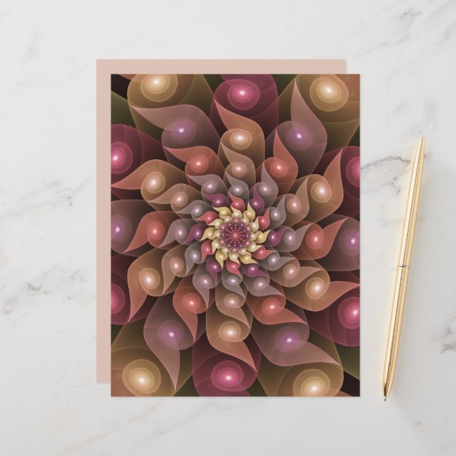 Lámina Flor surrealista brillante modernidad Resumen arte (Anverso/Reverso In Situ)