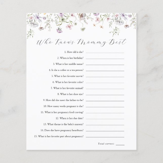 Lámina Flor violeta morada delgada que conoce mejor a mam (Anverso)