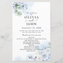 Flora azul claro acuarela