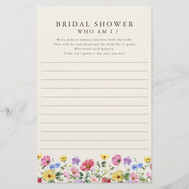 Lámina Flora de Moda Rústica de Flores Silvestres Que Soy (Anverso)