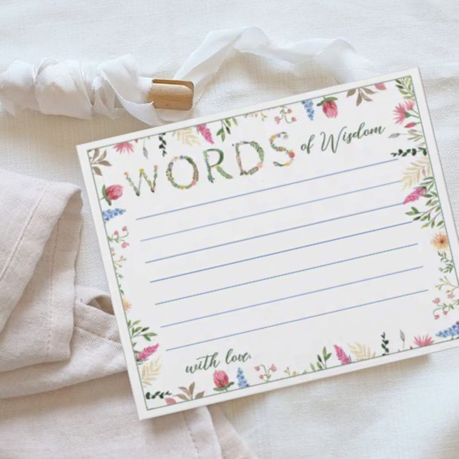 Lámina Floral acuarela Alfabeto Ducha Palabras de sabidur (Subido por el creador)