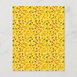Lámina floral amarillo