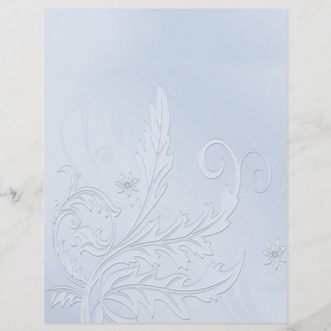 Lámina Floral Azul Desnudo (Anverso)