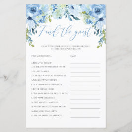 Lámina Floral azul encontrar el boho del juego de ducha d